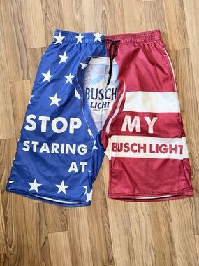 Busch Light Americana Shorts Sz M